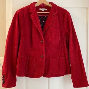 Boden Red Corduroy Jacket/Blazer - US 14R / UK 18R